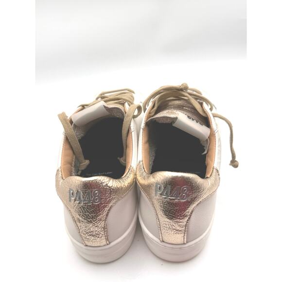 P448 gold and white classic platform Thea Wilder Sneaker size 41 / US 10.5 W - Picture 10 of 12